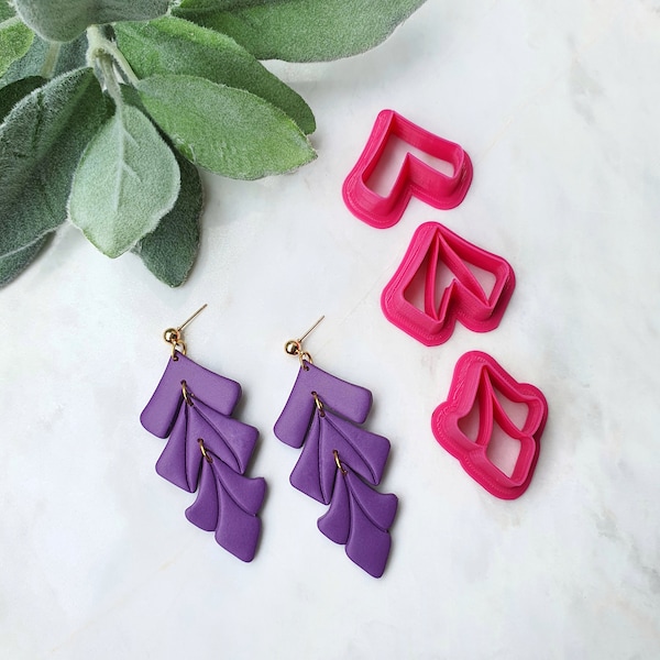 Earrings Polymer clay 3D cutters Jewelry mold