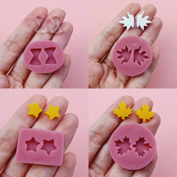 Silicone stud earrings mold Jewelry Resin mould for resin and epoxy
