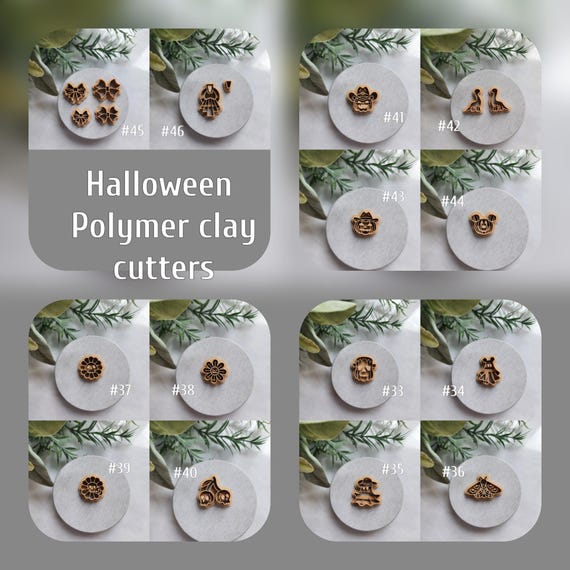 Polymer Clay cutters "Fall Halloween" Earrings molds Polymer clay tools sharp cutter stamp Jewelry earrings cutters cutters Clay supplies