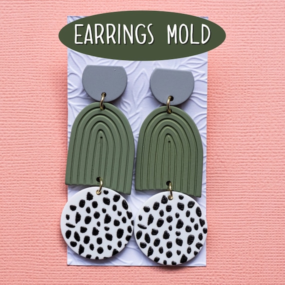Silicone earrings mold mould for resin and epoxy