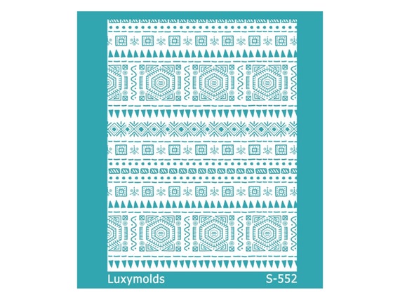 Silk screen stencil for polymer clay "Luxymolds" S-552