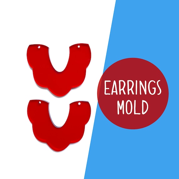 Silicone stud earrings mold Jewelry Resin mould for resin and epoxy