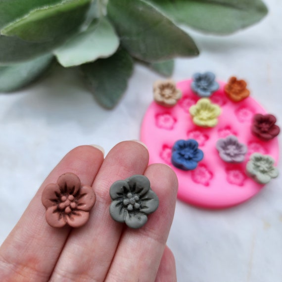 Polymer clay mold Silicone earrings mold "Flower" Summer mold mould for resin and polymer clay Polymer clay tool Clay cutter Clay texture