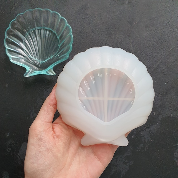 Shell mold trinket tray dish plate silicone mold for Resin Epoxy Jesmonite craft
