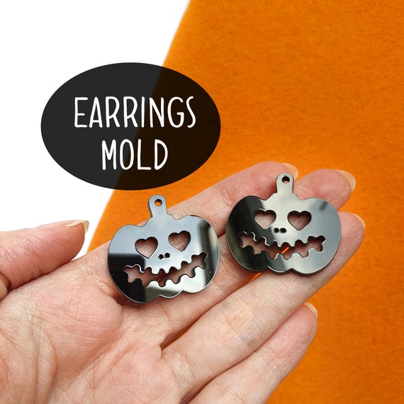 Halloween "Pumpkin" Silicone earrings mold for resin and epoxy