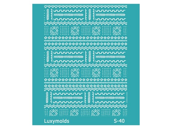 Silk screen stencil for polymer clay "Luxymolds" S-40