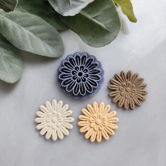 Polymer Clay cutters "Daisy flower" Earrings sharp clay cutter / Polymer clay tools / Earrings cutter / Botanical cutters / Jewelry cutter