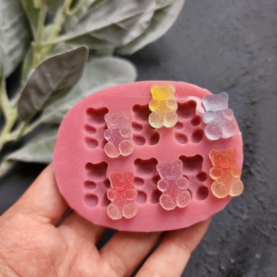 Silicone earrings mold / Silicone epoxy mold / Silicone stud earring moulds / Silicone UV resin molds / Teddy bear jewelry mold/ Clay tool