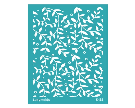 Silk screen stencil for polymer clay "Luxymolds" S-55 "Leaves"