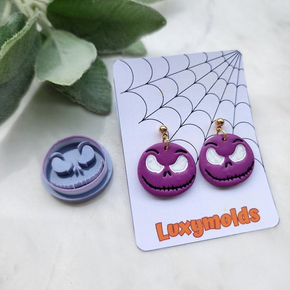 Halloween Polymer Clay cutters Stud earring clay cutters Earrings molds Polymer clay tool face sharp cutter stamp