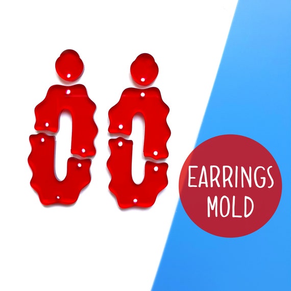 Silicone earrings mold Jewelry Resin mould for resin and epoxy