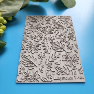Polymer Clay Textur Fliese Textur Matte Clay Stempel Fimo Textur Schablonen &quot;Botanic&quot; T-164