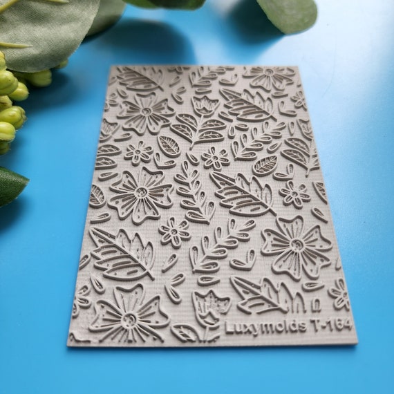 Polymer clay Texture tile Texture mat Clay stamp Polymer clay texture stencils "Botanic" T-164