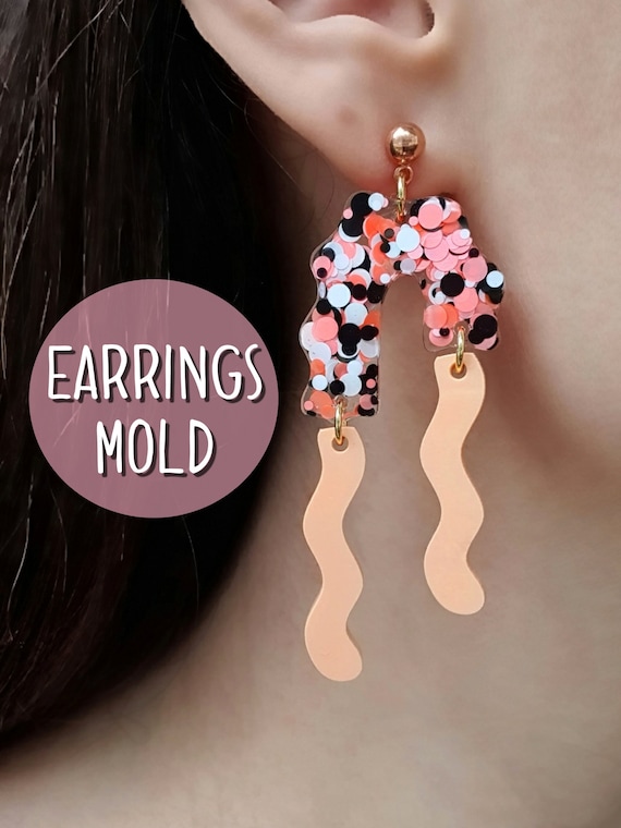 Silicone earrings mold Jewelry Resin mould for resin and epoxy