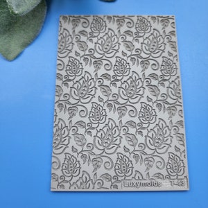 Polymer clay Texture tile Texture mat Clay stamp Polymer clay texture stencils "Flowers" T-43