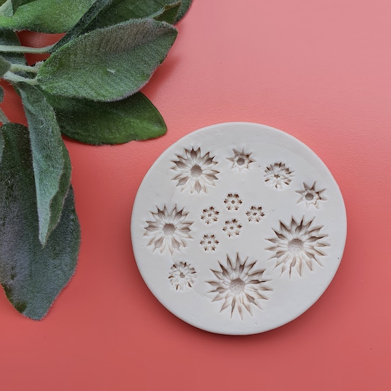 Silicone earrings mold "Flowers" mould for resin and polymer clay