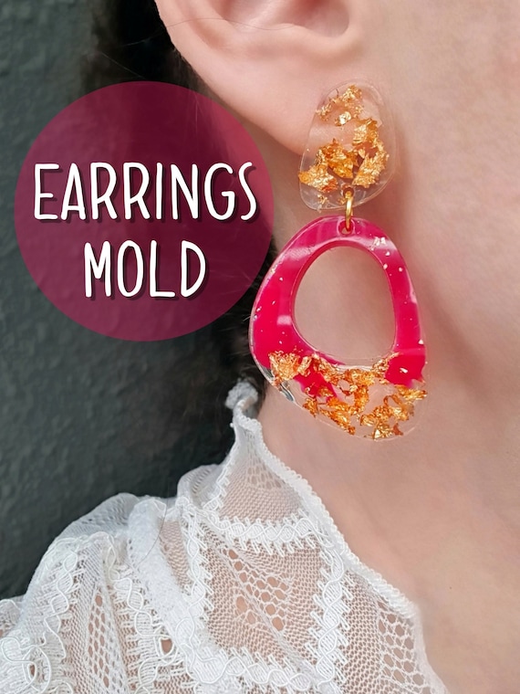 Silicone earring mold Jewelry Resin mould for resin and epoxy