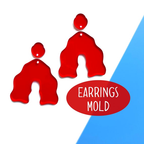 Silicone stud earrings mold Jewelry Resin mould for resin and epoxy Arch mold