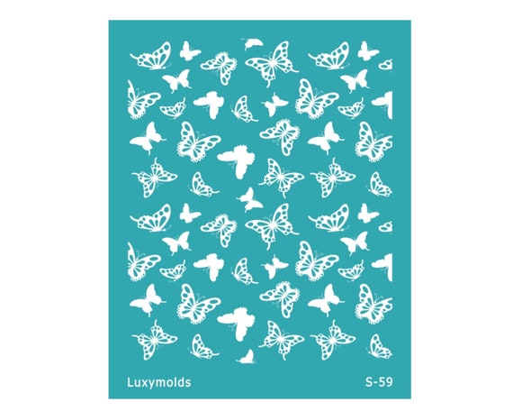 Silk screen stencil for polymer clay "Luxymolds" S-59"Butterfly"