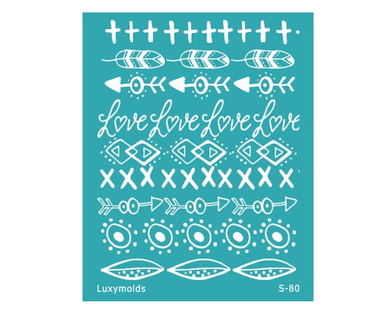 Silk screen stencil for polymer clay "Luxymolds" S-80