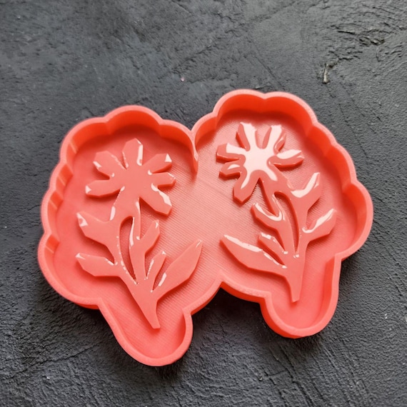 Glossy Earring Mold Blanks – Master Molds for Making Your Own Silicone Molds "Flower design"