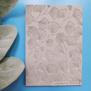 Polymer clay Texture tile Texture mat Clay stamp Polymer clay texture stencils &quot;Leaf, Branch&quot; design clay texture Rubber mat T-240