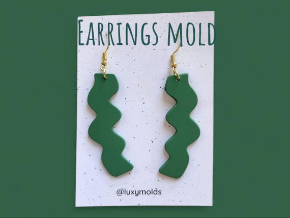 Silicone earrings mold / Silicone epoxy mold / Silicone UV resin molds / Abstract earrings silicone jewelry mold / Matte effect earring mold