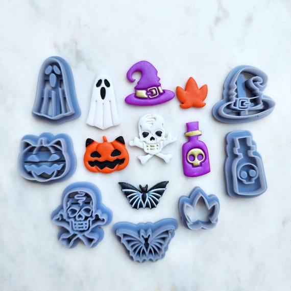 Polymer Clay cutters Witch hat Halloween Earrings molds Polymer clay tools sharp cutter stamp Jewelry earrings cutters Clay supplies