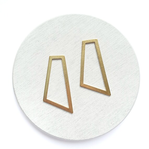 6 pcs Geometric Earrings components Earrings findings DIY jewelry Raw brass blanks charms Pendants