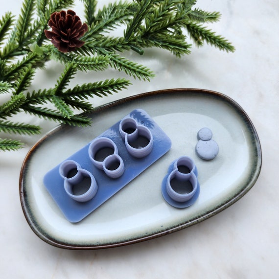 Christmas Polymer Clay cutters Snowman Earrings molds Polymer clay tool sharp cutter stamp Jewelry stud earrings cutters