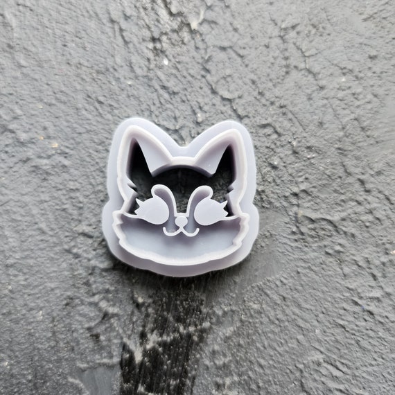 Polymer Clay cutters Stud earrings clay cutters Earrings mold Polymer clay tool Animals cutter "Fox Dog" sharp cutter stamp Jewelry cutter