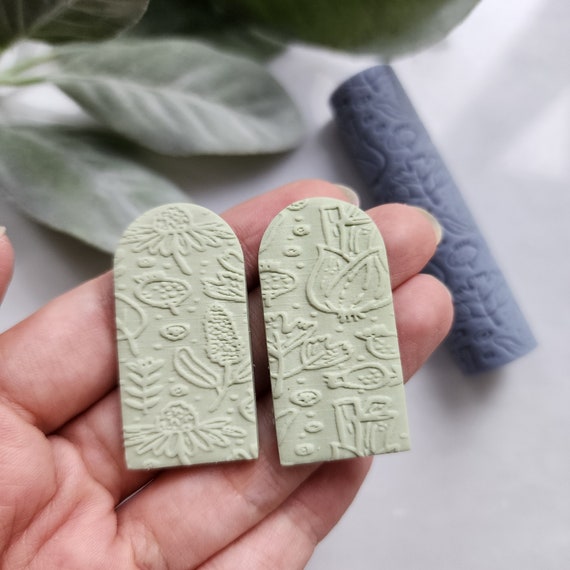 Polymer clay texture roller clay stamp 3D printed embossing