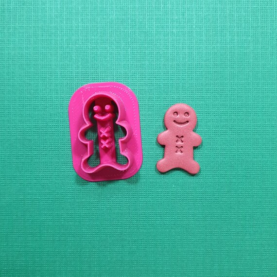 Clay cutters Polymer clay tools "Christmas Gingerbread man" earrings jewelry cutters