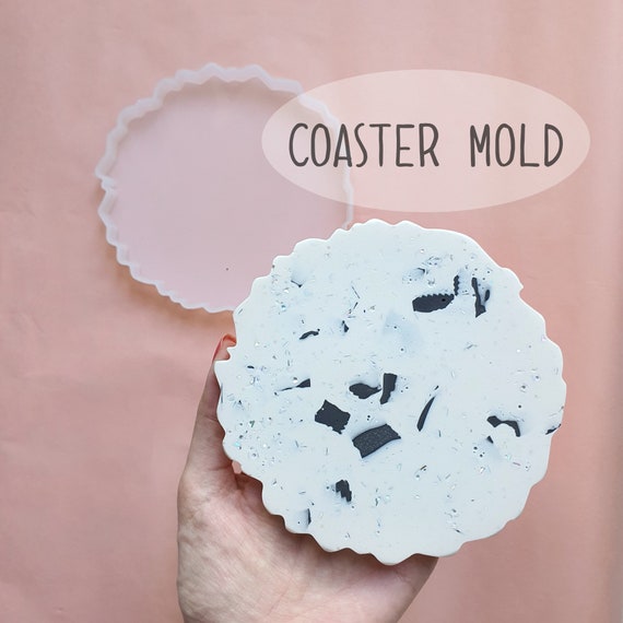 Coaster silicone mold for Resin Epoxy Jesmonite 12 cm