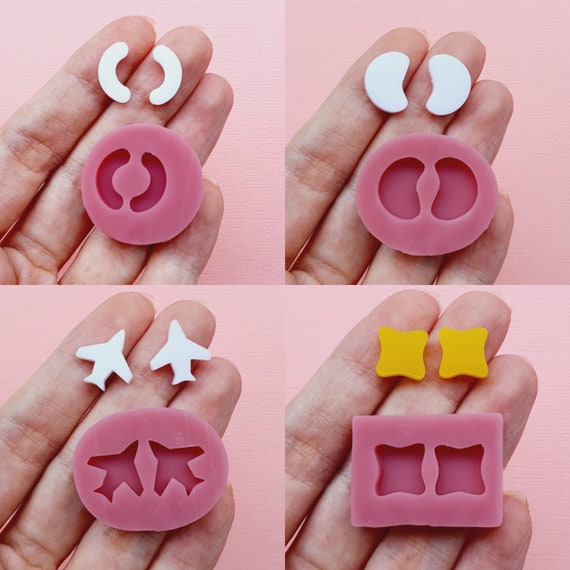 Silicone stud earrings mold Jewelry Resin mould for resin and epoxy