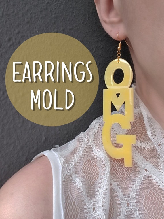 Silicone earring mold Jewelry Resin mould for resin and epoxy