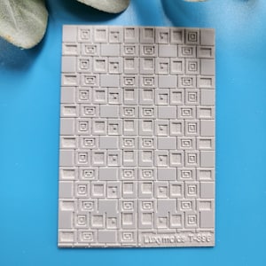 Polymer Clay Texture Fliese Texturmatte Clay Stempel Polymer Clay Texture Schablonen &quot;&quot;Geometryc&quot;&quot; Motive Clay Texture Rubber Matte T-396.&quot;