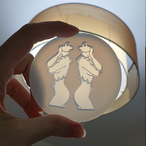 Silicone earrings mold "Woman body" mould for resin and epoxy