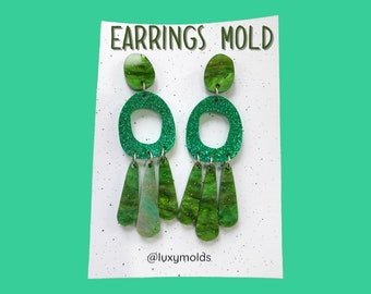 Dangle Earring Silicone Mold, Epoxy Resin Jewelry