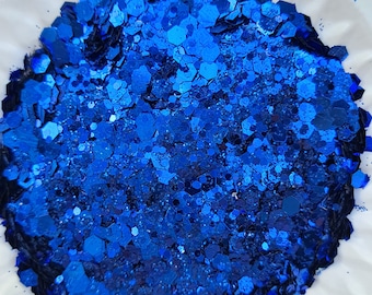 Chunky glitter "Royal blue" for Resin Epoxy crafts, for nail design