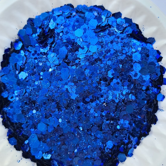 Chunky glitter "Royal blue" for Resin Epoxy crafts, for nail design