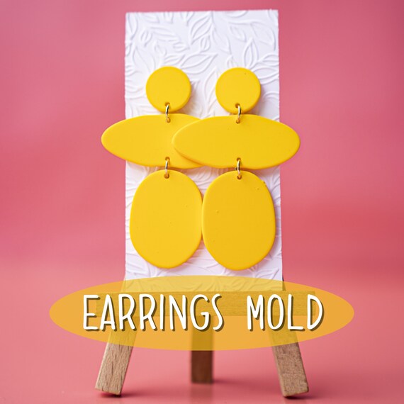 Silicone earrings mold mould for resin and epoxy