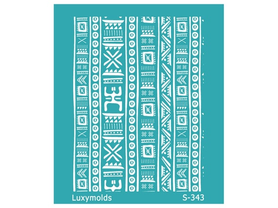 Silk screen stencil for polymer clay "Luxymolds" S-343