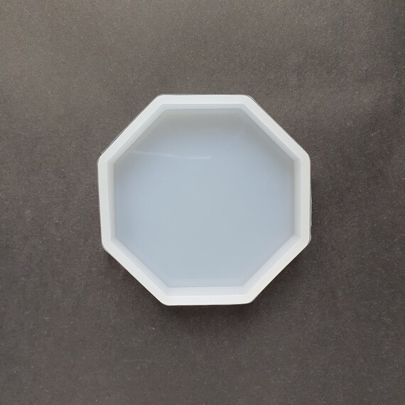 Octagon Coaster silicone mold Resin Epoxy Jesmonite mold 6.5 cm