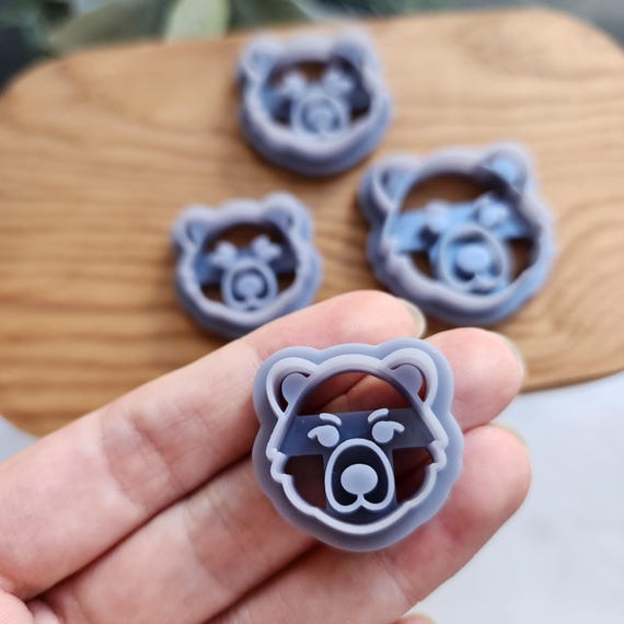 Polymer Clay cutters "Bear Animal" Earrings molds Polymer clay tools sharp cutter stamp Jewelry earrings cutters cutters Clay supplies