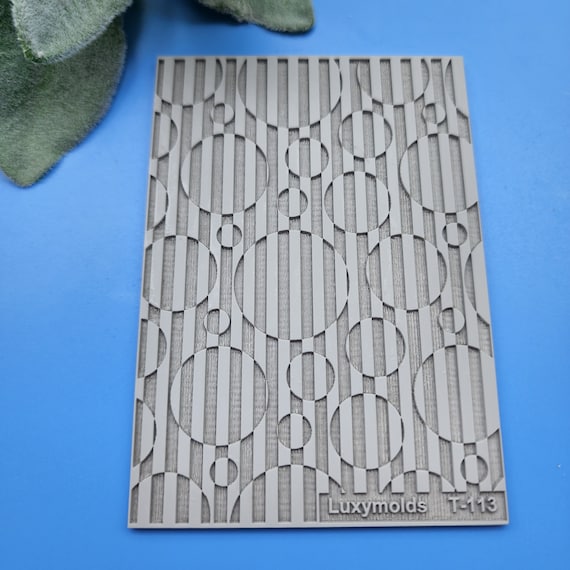 Polymer clay Texture tile Texture mat Clay stamp Polymer clay texture stencils "Geometryc" T-113