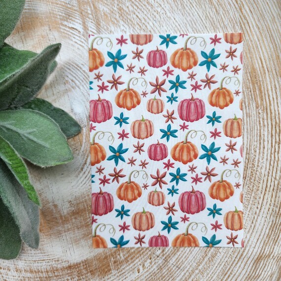 Pumpkin Clay transfer paper / Image transfer paper for clay /Water soluble paper for polymer clay/Halloween pumpkins pattern transfer sheets