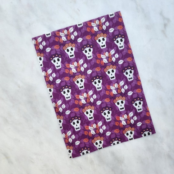 Water-soluble transfer paper for polymer clay craft "Scull Halloween pattern"