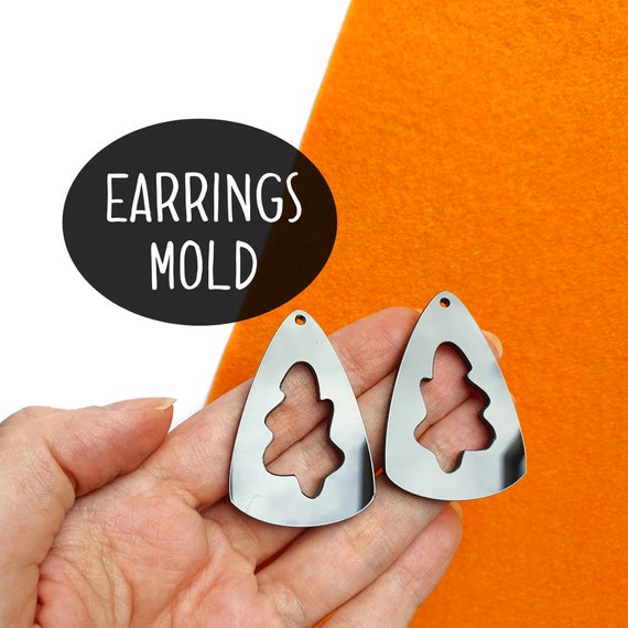 Silicone earrings jewelry mold for resin and epoxy