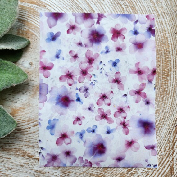 Clay transfer paper / Image transfer paper for clay / Water soluble paper for polymer clay / Watercolor pink flowers pattern transfer sheets